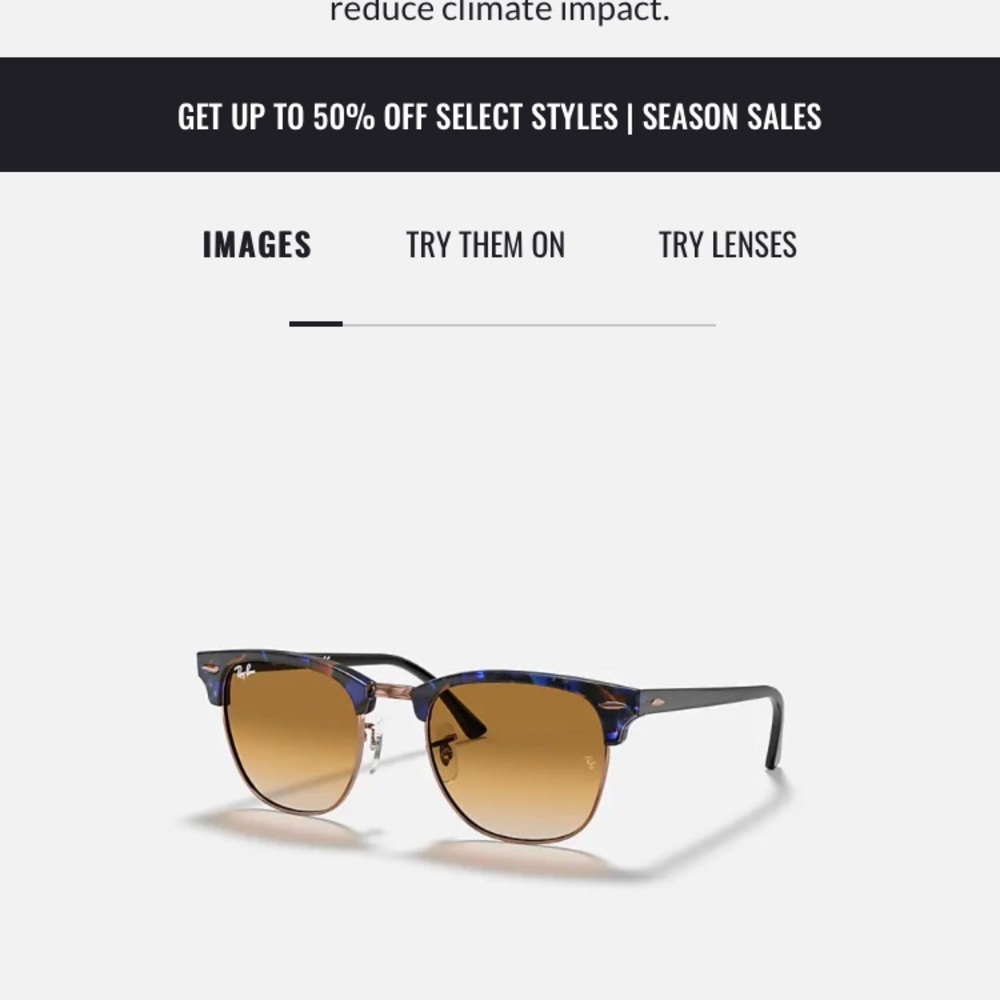 Ray-Ban “Clubmaster Fleck” sunglasses